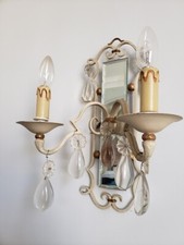 Paire d'appliques miroir et