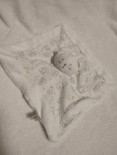 DOUDOU SERGENT MAJOR CHAT OURS CALINS BLANC GRIS 25/25CM tbe