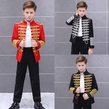 Veste De Costume Hussard Pour Enfants Garçons Danse Spectacle Blazer Rétro