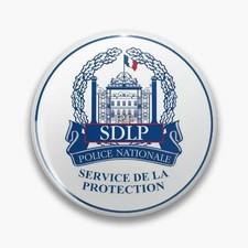 Badge métal 58mm SDLP Police Nationale Service de la Protection écusson