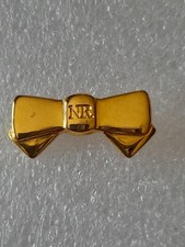 BROCHE NINA RICCI NOEUD DORE  BIJOU  PIN'S PARFUM PLAQUE OR