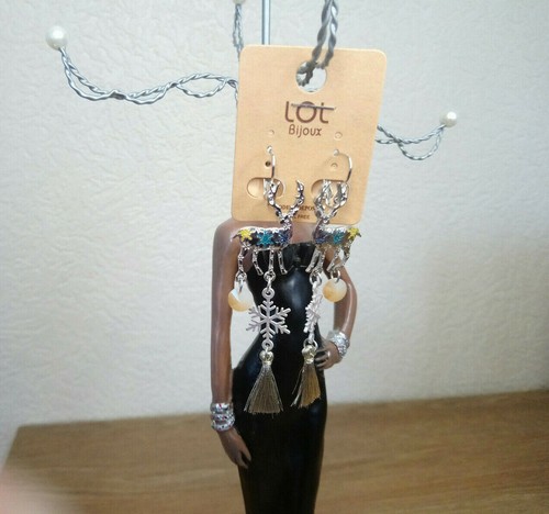 Boucles oreilles cerf vert - boucles,