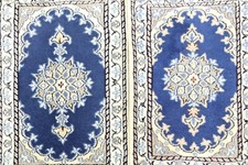 Paire Tapis Oriental Noué à