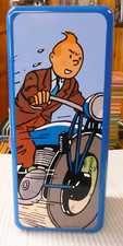 boite metal rectangulaire tintin a moto delacre 2014