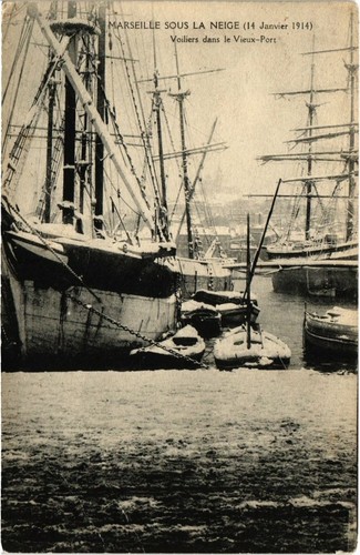 Cpa marseille sous la neige - cpa,
