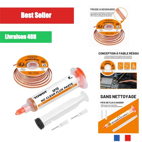 Kit dessoudage towot tresse - dessoudage,