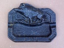 Cendrier en fonte SANGLIER en relief pub EFEL déco chasseur cabane chasse gibier