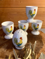 4 x coquetiers en porcelaine