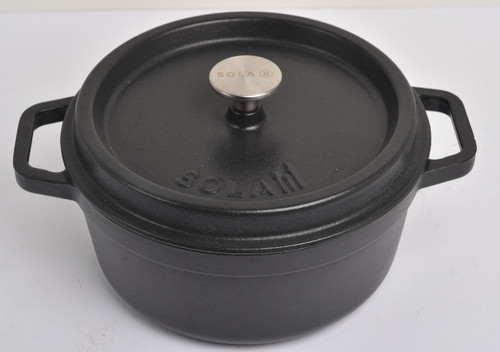 Cocotte couvercle en fonte - +,