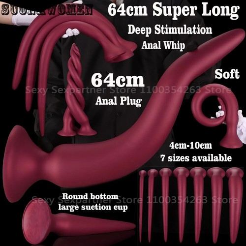 64cm silicone anal plug - 64cm,