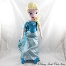 Poupée peluche Elsa DISNEY STORE La Reine des Neiges Frozen Princesse robe bleue