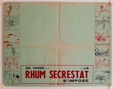 Affiche En Hiver le RHUM SECRESTAT s'impose - Années '50