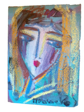 Acrylique sur panneau 20x30 portrait féminin by HRASARKOS