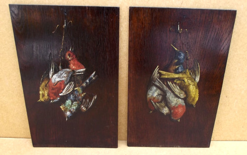 Paire tableau huile - paire, sur