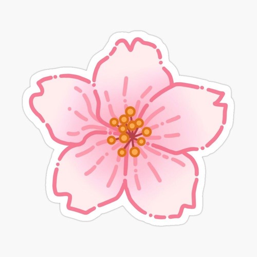 Sticker sakura 9x9 - 9x9, cm