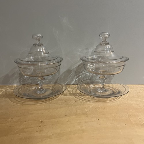 Paire drageoirs cristal - paire, de