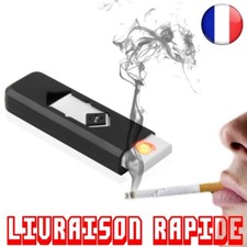Coupe Vent Sans Fumée Flamme USB Rechargable Fumeur Électronique Briquet Feu Top