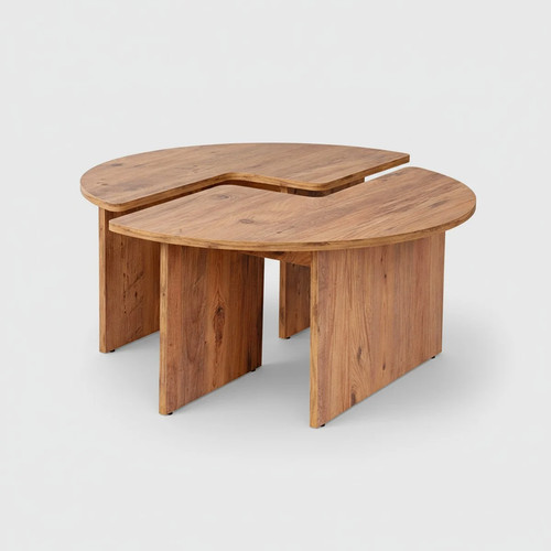 Table basse ronde bois - basse,