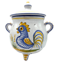 Pot couvert en faïence –