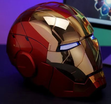 Casque IRON MAN MK5 II gold edition , commande vocale, telecommande et ouverture