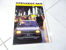 Peugeot 505 GTI Turbo gamme 1986 NL brochure catalogue dépliant prospectus