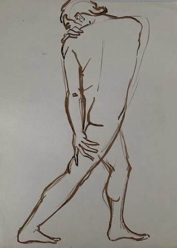 Superbe masculin drawing - nu,