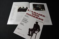 lino ventura L'ARMEE DES OMBRES melville  synopsis presse cinema 
