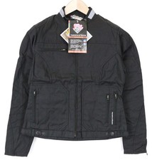 Tucano Urbano Veste Moto Femme IT40 En Coton Ciré Noir Respirante