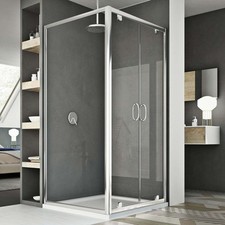 CABINE DE DOUCHE 90X90 VERRE 2 PORTES PIVOTANTES P TRANSPARENT AP. 90