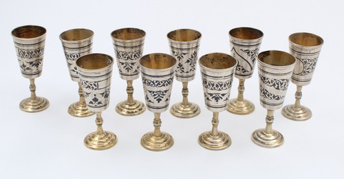 Gobelets vodka argent - vodka, en