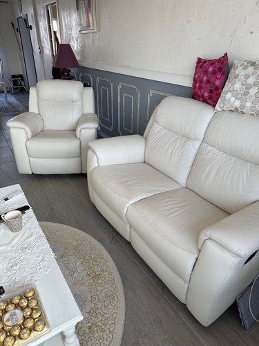 Canapé fauteuils cuir - +,