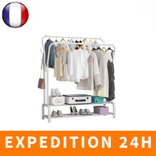 Portant Vêtement Porte Manteau Penderie sur Pied Cintre Tiges LIVRAISON GRATUITE