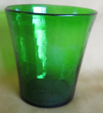 Lumignon XVIIIème XIXème verre soufflé ancien vert photophore lampion N°1