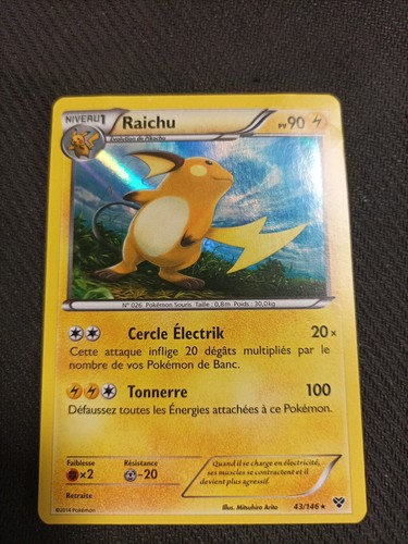 Carte pokémon raichu 146 - carte,