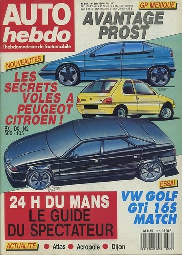 Auto hebdo 627 06 1988 - n°627, 01/06/1988