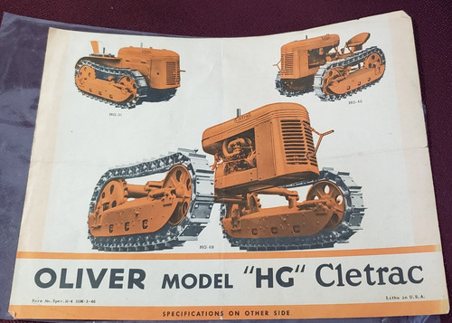Oliver model cletrac - model,