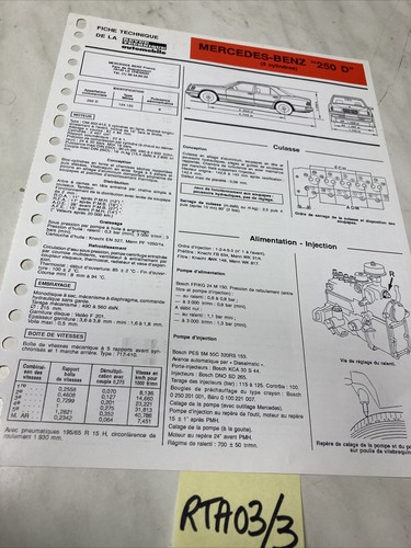 Fiche technique automobile
