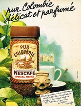 PUBLICITE ADVERTISING 064  1981  NESCAFE  café soluble de Colombie