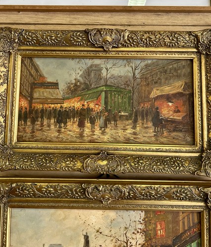 Huile toile encadre doré - huile,