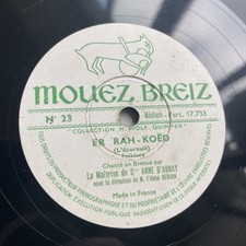 78 RPM - Maitrise de st Anne d'AURAY- Er Rah Koed - MOUEZ BREIZ n°23 Breizh