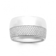 Bague large pavé oxydes de