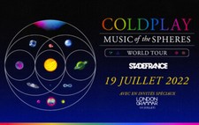 2 Billets Pelouse Coldplay