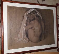 Francisco Zuñiga / Pastel Et Crayon Sur Papier / Femme Assise Avec Rebozo, 1974