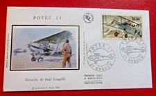 ENVELOPPE FDC SUR SOIE  1er jour :  1998  POSTE AERIENNE   le POTEZ 25