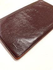 LOUIS VUITTON LV TAIGA PORTE CHÉQUIER CARTE CUIR LONG PORTEFEUILLE BIFOLD ACAJOU
