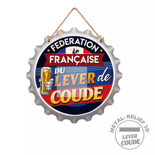 Ecusson métal humour bar - , &