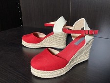 Espadrilles compensées rouges - Taille 39 - TALON COMPENSÉS 10 CM
