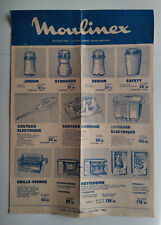 MOULINEX BROCHURE PUBLICITAIRE 1968 4 PAGES NOIR & BLEU MOULIN A CAFÉ ROBOT 