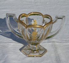 Coupe en cristal doré époque Louis Philippe XIXe s Haut. 11,5 cm - Diam 10 cm