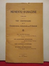 Le Mémento d'Obazine, VIIIe centenaire, Tulle, 1943